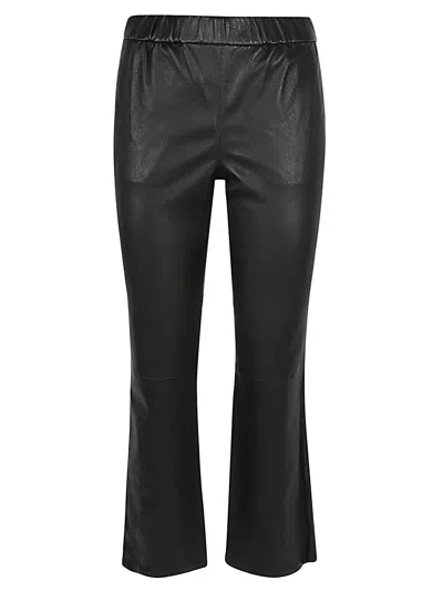 Enes Leather Trousers In Black