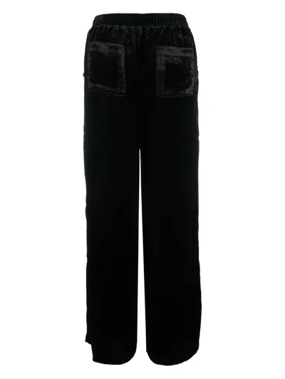 Gold Hawk Black Gathered Sides Cropped Trousers