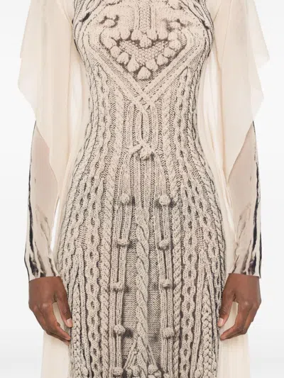 Shop Jean Paul Gaultier Aran Knit Dress