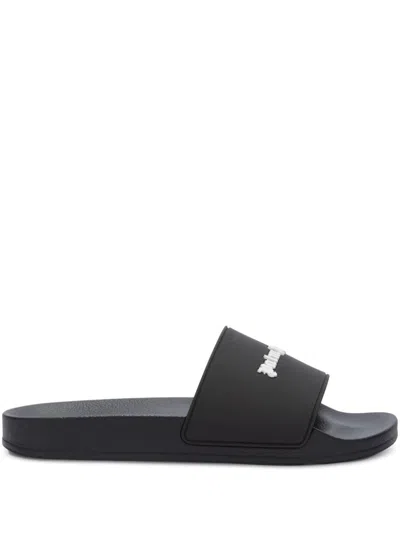 Shop Palm Angels Logo Pool Sliders