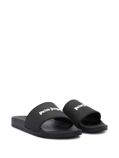 Shop Palm Angels Logo Pool Sliders