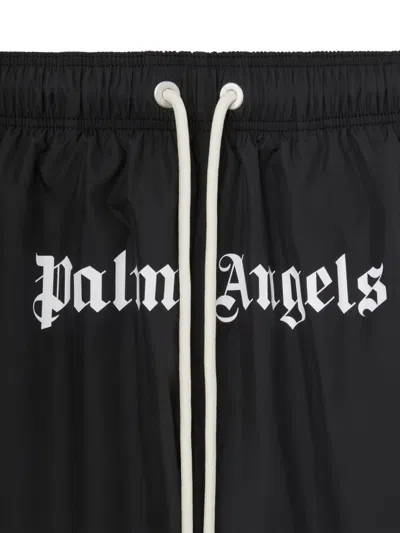 Shop Palm Angels Logo Swim Shorts