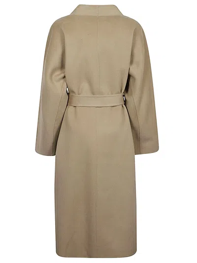 Sandbeige Wool Midi Coat