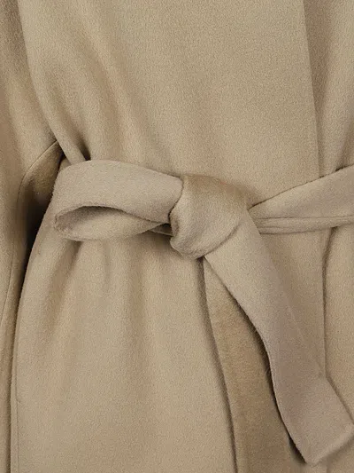 Sandbeige Wool Midi Coat