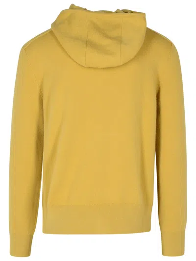 Burberry Wool Blend Hooded Sweatshirt In Cream