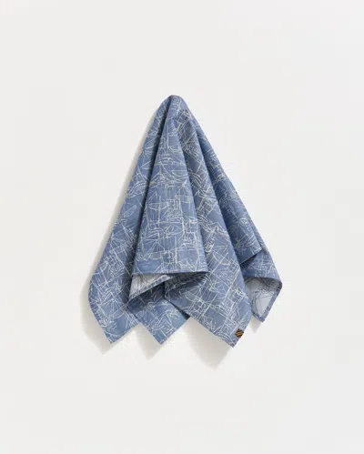 Billy Reid Melange Shrimp Boat Bandana In Dark Denim