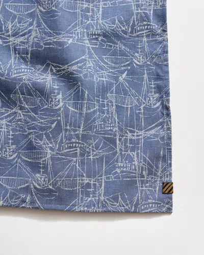 Billy Reid Melange Shrimp Boat Bandana In Dark Denim