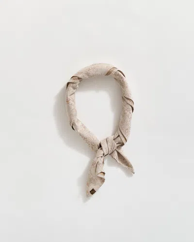 Billy Reid Melange Yellowhammer Bandana In Tinted White