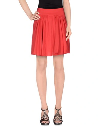 Emporio Armani Knee Length Skirt In Red