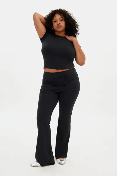Girlfriend Collective Black Jerseylounge Skirt Pant