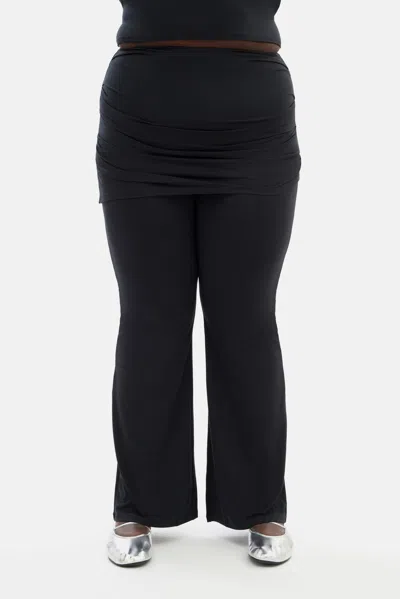 Girlfriend Collective Black Jerseylounge Skirt Pant