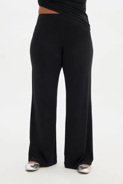 Girlfriend Collective Black Jerseylounge Straight Leg Pant