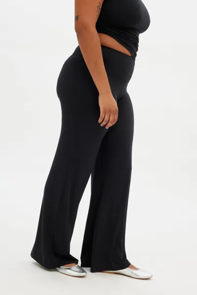 Girlfriend Collective Black Jerseylounge Straight Leg Pant