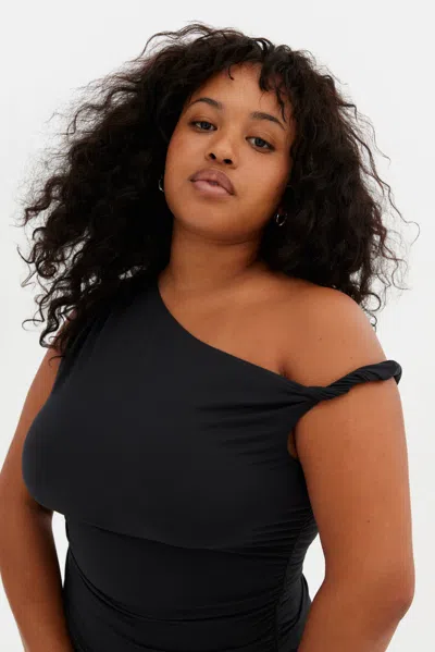 Girlfriend Collective Black Raya Twist Top