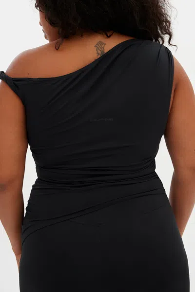 Girlfriend Collective Black Raya Twist Top