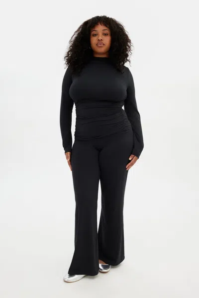 Girlfriend Collective Black Taylor Gathered Top