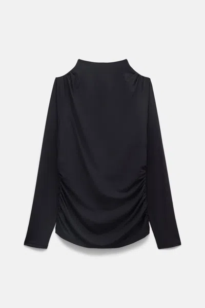 Girlfriend Collective Black Taylor Gathered Top