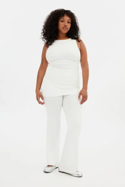Girlfriend Collective White Jerseylounge Skirt Pant