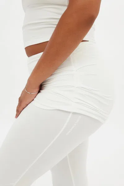 Girlfriend Collective White Jerseylounge Skirt Pant