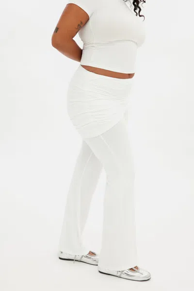 Girlfriend Collective White Jerseylounge Skirt Pant