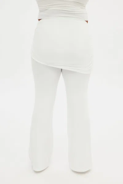 Girlfriend Collective White Jerseylounge Skirt Pant
