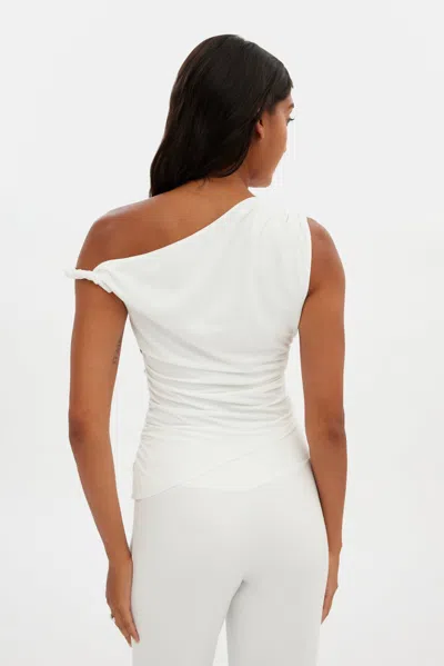 Girlfriend Collective White Raya Twist Top