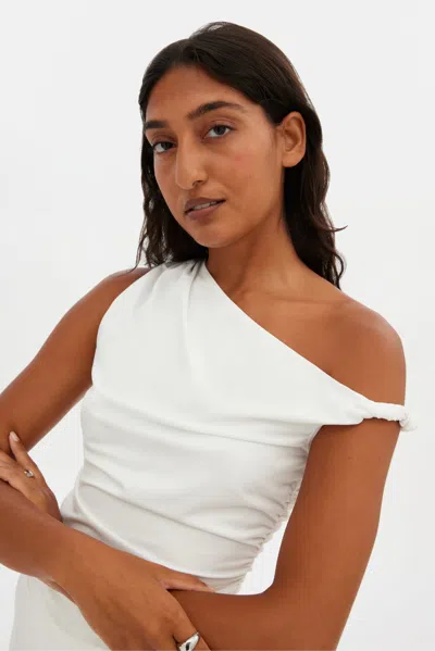Girlfriend Collective White Raya Twist Top