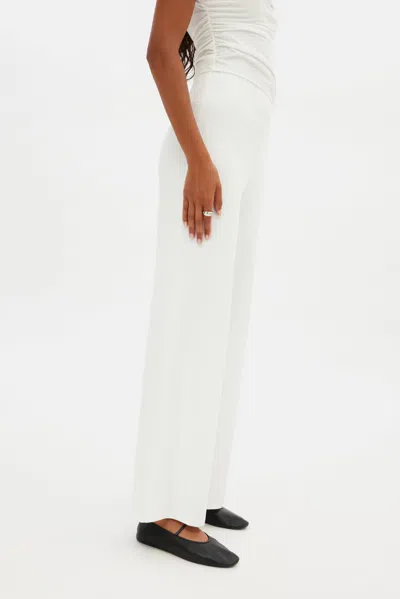 GIRLFRIEND COLLECTIVE WHITE JERSEYLOUNGE STRAIGHT LEG PANT 