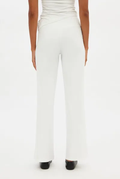 Girlfriend Collective White Jerseylounge Straight Leg Pant
