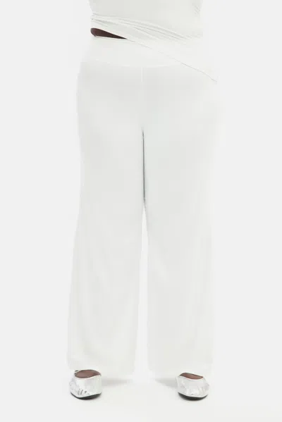 Girlfriend Collective White Jerseylounge Straight Leg Pant
