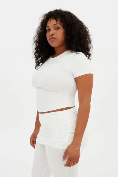 Girlfriend Collective White Trish Open Back Tee