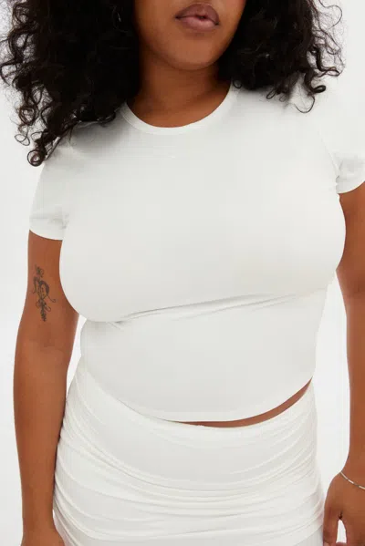 Girlfriend Collective White Trish Open Back Tee