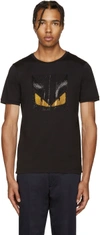 Fendi Monster Rhinestone Cotton T-shirt, Black In F0qanero