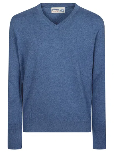 Ballantyne Long-sleeved Sweater In Blue