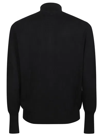 Ballantyne Zip-up Cardigan In Black