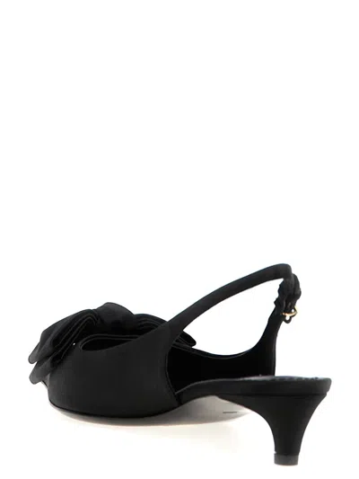 Dolce & Gabbana Satin Slingback Pumps In Black