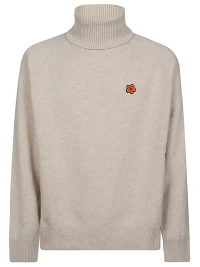 Kenzo Rws Boke Flower Turtle Neck Sweater In Brown