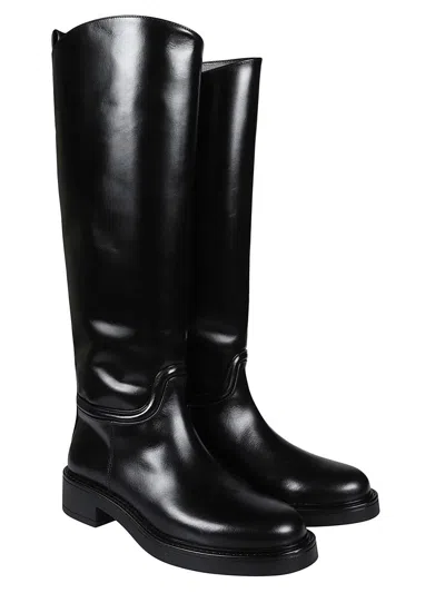 Stuart Weitzman Celia Mini Leather Boot With Lightweight Heel In Black