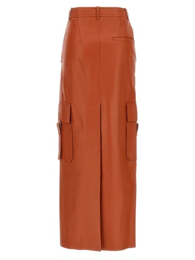 Zimmermann Illustration Midi Skirt In Orange
