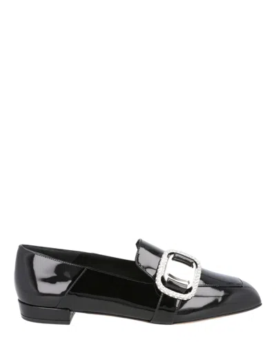 Ferragamo Wang 10 Patent Leather Loafers In Black