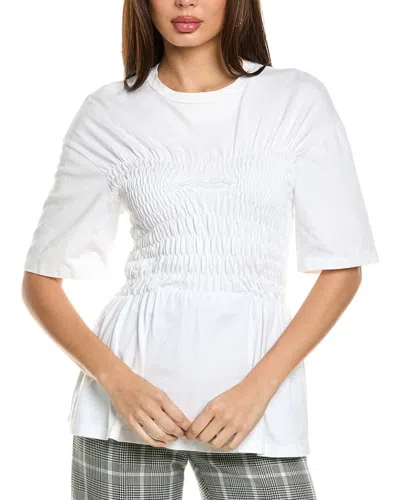 Stella Mccartney Smocking Stitch T-shirt In White