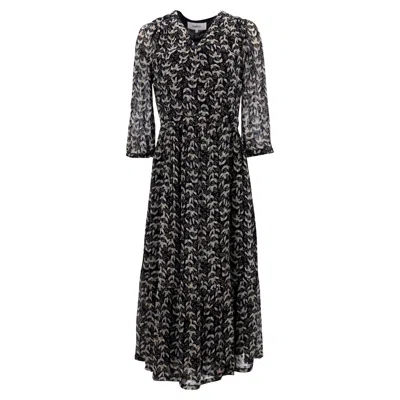 Ba&sh Tixana Midi Dress In Black Viscose In Black