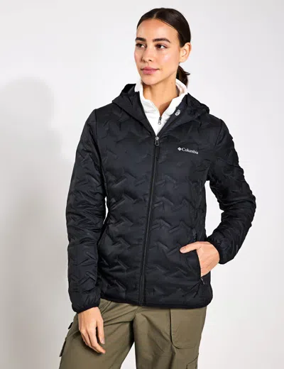 Columbia Delta Ridge Ii Down Hooded Jacket In Black