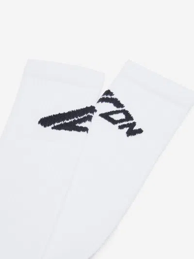 Dsquared2 Kids Icon Logo Socks In White