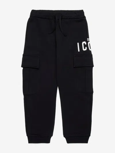 Dsquared2 Logo-print Cotton Track Pants In Black