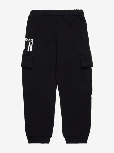 Dsquared2 Logo-print Cotton Track Pants In Black