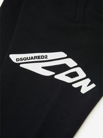 Dsquared2 Icon Cotton Track Pants In Black