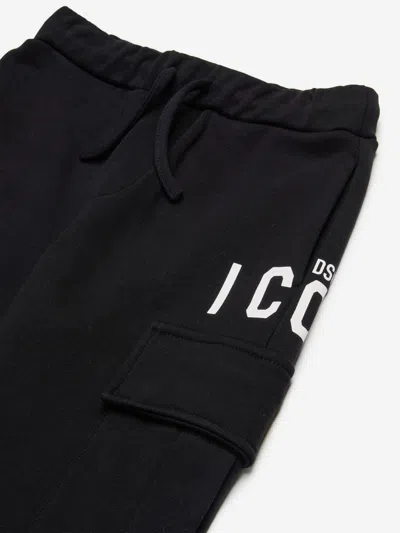 Dsquared2 Logo-print Cotton Track Pants In Black