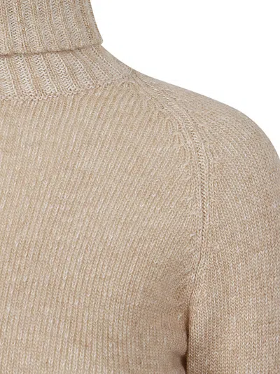 Baserange Beige Turtleneck Pullover In Beige