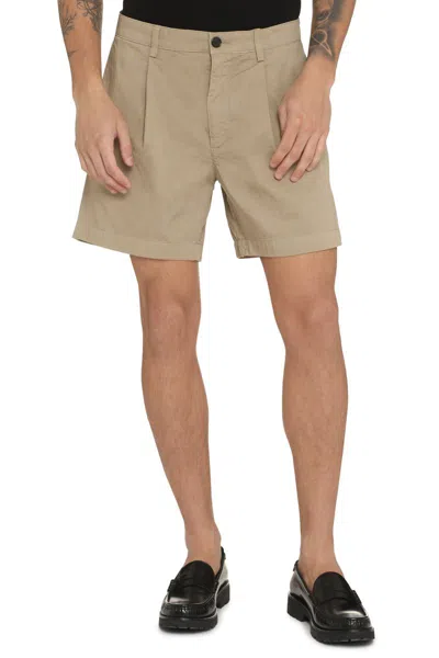 Department Five Logo-patch Bermuda Shorts In Beige